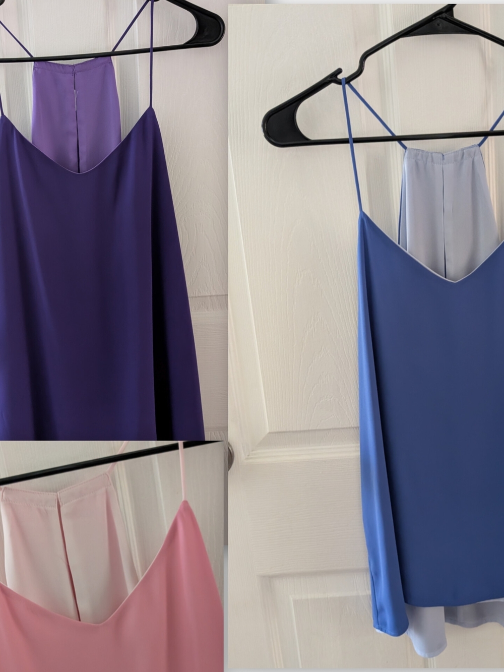 EXPRESS Spaghetti Strap Cami in Purple, Blue, Pink (3 Pack)